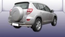 Защита заднего бампера из двух боковых уголков диаметром 57 мм Slitkoff Toyota RAV4  XA30 (2008-2010) 5 дв. 1-ый рестайлинг