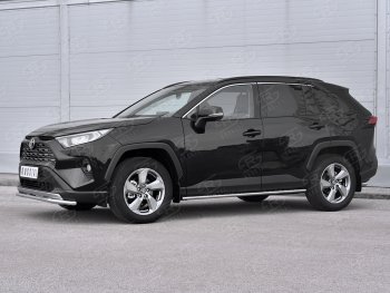 15 349 р. Защита переднего бампера (Ø42 мм, нержавейка) SLITKOFF  Toyota RAV4  XA50 (2018-2025) 5 дв. дорестайлинг  с доставкой в г. Керчь. Увеличить фотографию 3