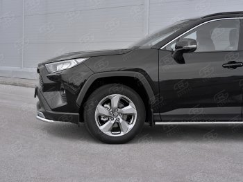 15 349 р. Защита переднего бампера (Ø42 мм, нержавейка) SLITKOFF  Toyota RAV4  XA50 (2018-2025) 5 дв. дорестайлинг  с доставкой в г. Керчь. Увеличить фотографию 4