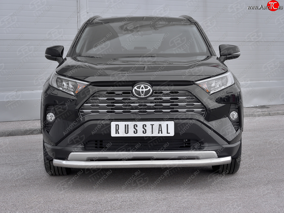 16 649 р. Защита переднего бампера (Ø63 мм, нержавейка) SLITKOFF  Toyota RAV4  XA50 (2018-2025) 5 дв. дорестайлинг  с доставкой в г. Керчь