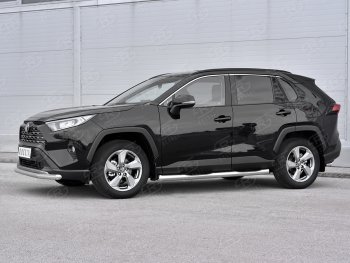 16 649 р. Защита переднего бампера (Ø63 мм, нержавейка) SLITKOFF  Toyota RAV4  XA50 (2018-2025) 5 дв. дорестайлинг  с доставкой в г. Керчь. Увеличить фотографию 3