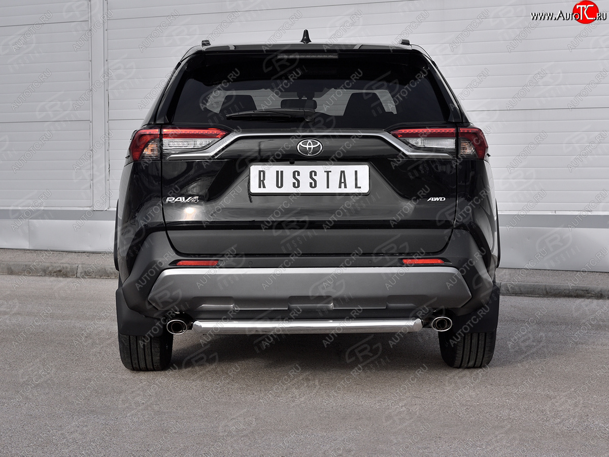 14 999 р. Защита заднего бампера (Ø63 мм, нержавейка) SLITKOFF  Toyota RAV4  XA50 (2018-2025) 5 дв. дорестайлинг  с доставкой в г. Керчь
