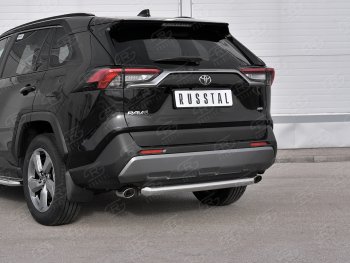 14 999 р. Защита заднего бампера (Ø63 мм, нержавейка) SLITKOFF  Toyota RAV4  XA50 (2018-2025) 5 дв. дорестайлинг  с доставкой в г. Керчь. Увеличить фотографию 2