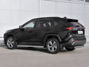 12 299 р. Защита заднего бампера (Ø75х42 мм, нержавейка) Russtal Toyota RAV4 XA50 5 дв. дорестайлинг (2018-2025)  с доставкой в г. Керчь. Увеличить фотографию 3
