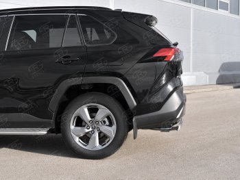 12 299 р. Защита заднего бампера (Ø75х42 мм, нержавейка) Russtal Toyota RAV4 XA50 5 дв. дорестайлинг (2018-2025)  с доставкой в г. Керчь. Увеличить фотографию 4