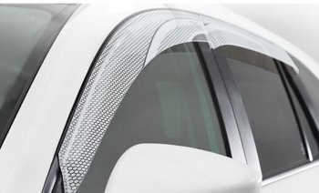2 199 р. Дефлектора окон CA-Plastiс  Toyota RAV4  XA50 (2018-2025) 5 дв. дорестайлинг (Серия Art белая, Без хром молдинга)  с доставкой в г. Керчь. Увеличить фотографию 2