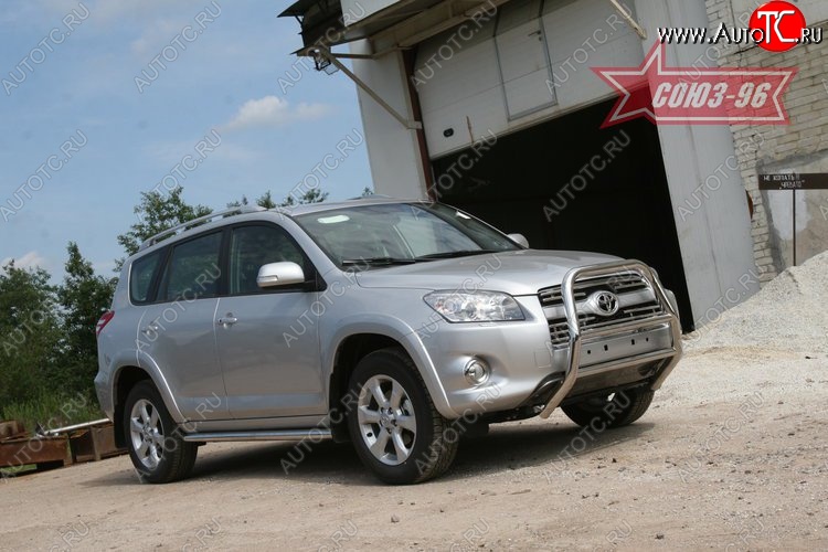 13 049 р. Защита переднего бампера Souz-96 (d60) Toyota RAV4 XA30 5 дв. удлиненный 2-ой рестайлинг (2010-2013)  с доставкой в г. Керчь