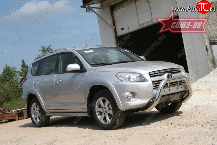 19 664 р. Защита переднего бампера Souz-96 (d76) Toyota RAV4 XA30 5 дв. удлиненный 2-ой рестайлинг (2010-2013)  с доставкой в г. Керчь