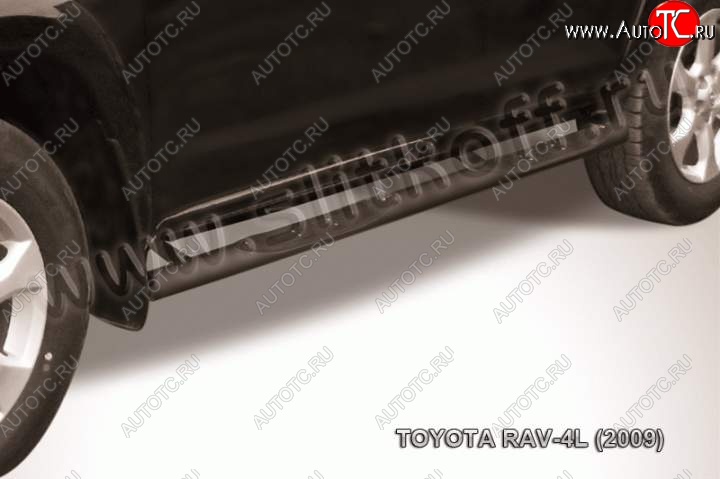 12 349 р. Защита порогов Slitkoff  Toyota RAV4  XA30 (2010-2013) 5 дв. удлиненный 2-ой рестайлинг (Цвет: серебристый)  с доставкой в г. Керчь