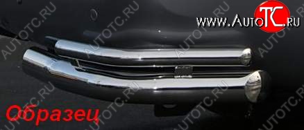 1 043 р. Защита заднего бампера из двойных боковых уголков Souz-96 (d76/42) Toyota RAV4 XA30 5 дв. удлиненный 2-ой рестайлинг (2010-2013)  с доставкой в г. Керчь