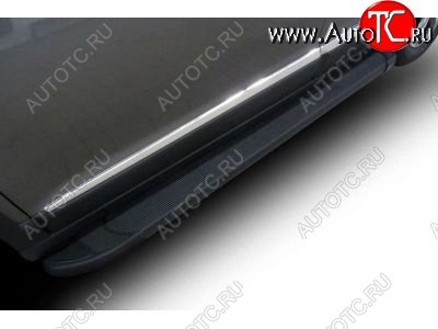 13 349 р. Пороги алюминиевые Slitkoff  Toyota RAV4  XA30 (2010-2013) 5 дв. 2-ой рестайлинг (Optima Black )  с доставкой в г. Керчь