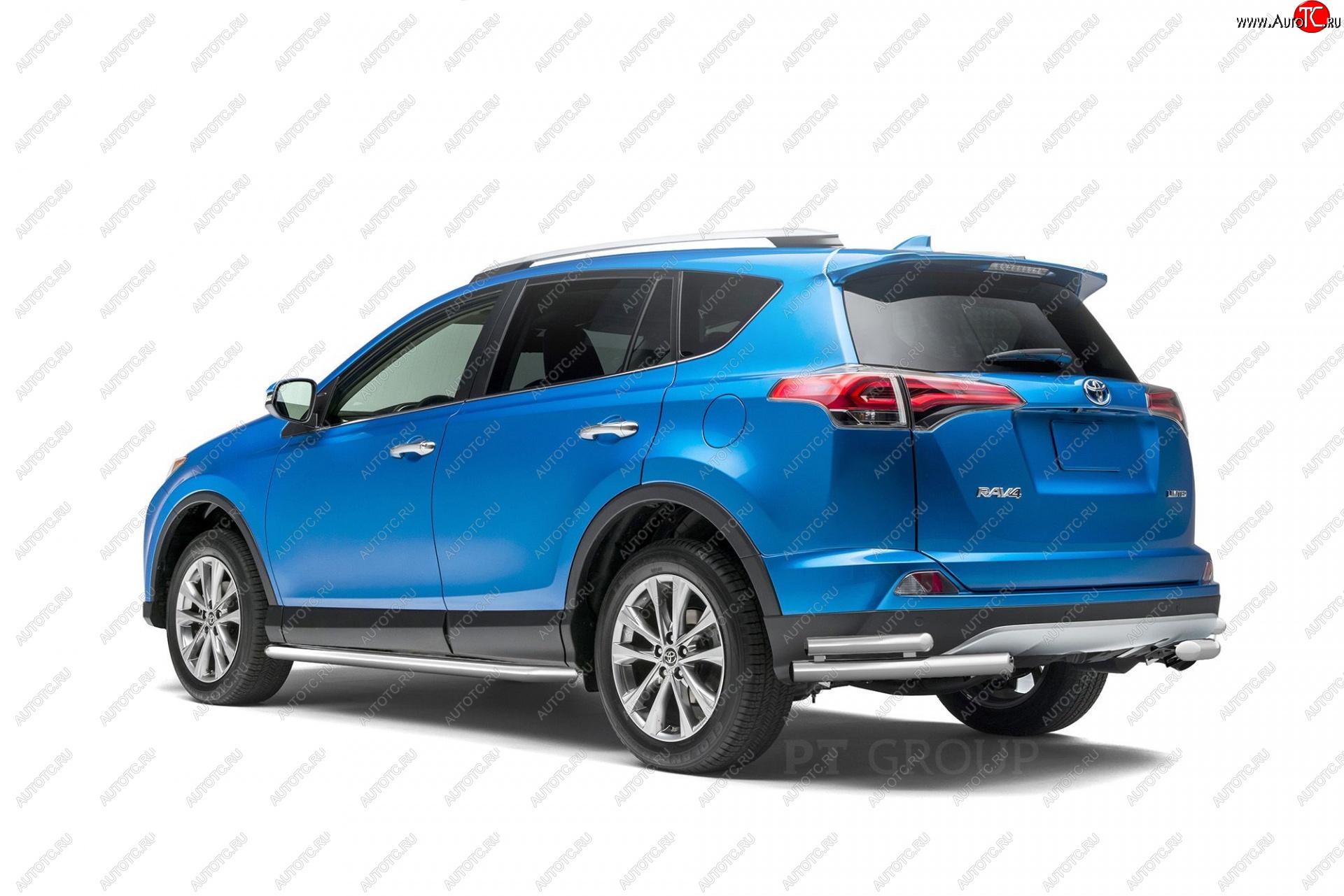 25 919 р. Порожки для ног из трубы Ø51 с алюминиевой площадкой Petroil Tuning  Toyota RAV4  XA40 (2012-2019) 5 дв. дорестайлинг, 5 дв. рестайлинг (Нержавеющая полированная сталь)  с доставкой в г. Керчь