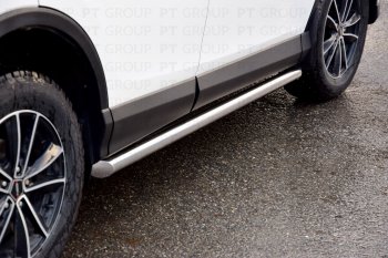 26 239 р. Защита порогов из трубы Ø63 Petroil Tuning Toyota RAV4 XA40 5 дв. рестайлинг (2015-2019) (Нержавеющая полированная сталь)  с доставкой в г. Керчь. Увеличить фотографию 3