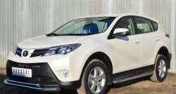 17 799 р. Защита переднего бампера (2 трубыØ63 и 42 мм, нержавейка) SLITKOFF Toyota RAV4 XA40 5 дв. дорестайлинг (2012-2015)  с доставкой в г. Керчь. Увеличить фотографию 2