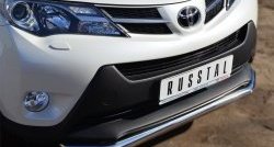 14 549 р. Одинарная защита переднего бампера диаметром 63 мм SLITKOFF  Toyota RAV4  XA40 (2012-2015) 5 дв. дорестайлинг  с доставкой в г. Керчь. Увеличить фотографию 2