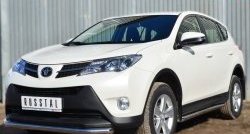 14 549 р. Одинарная защита переднего бампера диаметром 63 мм SLITKOFF  Toyota RAV4  XA40 (2012-2015) 5 дв. дорестайлинг  с доставкой в г. Керчь. Увеличить фотографию 4