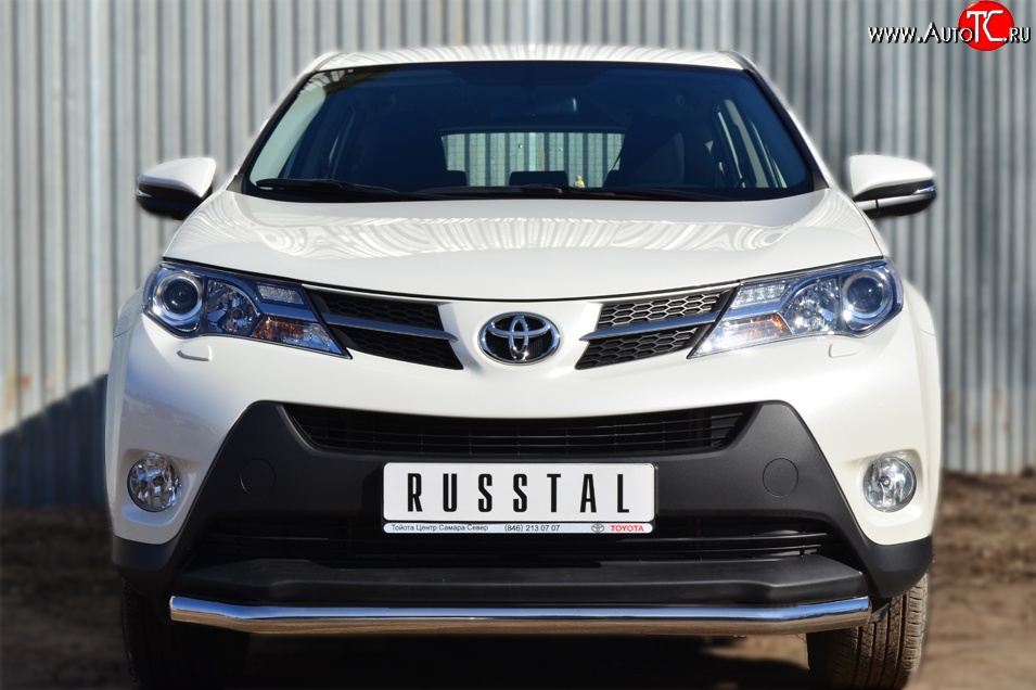 14 549 р. Одинарная защита переднего бампера диаметром 63 мм SLITKOFF  Toyota RAV4  XA40 (2012-2015) 5 дв. дорестайлинг  с доставкой в г. Керчь