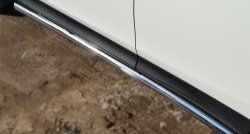 73 999 р. Защита порогов из круглой трубы диаметром 63 мм Russtal Toyota RAV4 XA40 5 дв. дорестайлинг (2012-2015) (Защита порогов с со скосами на торцах (вариант 1))  с доставкой в г. Керчь. Увеличить фотографию 2