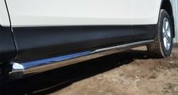 73 999 р. Защита порогов из круглой трубы диаметром 63 мм Russtal Toyota RAV4 XA40 5 дв. дорестайлинг (2012-2015) (Защита порогов с со скосами на торцах (вариант 1))  с доставкой в г. Керчь. Увеличить фотографию 3