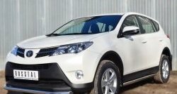 73 999 р. Защита порогов из круглой трубы диаметром 63 мм Russtal Toyota RAV4 XA40 5 дв. дорестайлинг (2012-2015) (Защита порогов с со скосами на торцах (вариант 1))  с доставкой в г. Керчь. Увеличить фотографию 12