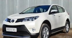 73 999 р. Защита порогов из круглой трубы диаметром 63 мм Russtal Toyota RAV4 XA40 5 дв. дорестайлинг (2012-2015) (Защита порогов с со скосами на торцах (вариант 1))  с доставкой в г. Керчь. Увеличить фотографию 8