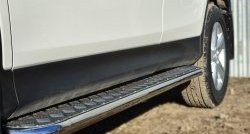 23 799 р. Широкая защита порогов SLITKOFF  Toyota RAV4  XA40 (2012-2015) 5 дв. дорестайлинг  с доставкой в г. Керчь. Увеличить фотографию 4