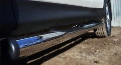 83 999 р. Защита порогов с пластиковыми вставками для ног из круглой трубы диаметром 76 мм Russtal Toyota RAV4 XA40 5 дв. дорестайлинг (2012-2015) (Защита порогов с со скосами на торцах (вариант 1))  с доставкой в г. Керчь. Увеличить фотографию 7
