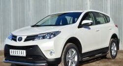 83 999 р. Защита порогов с пластиковыми вставками для ног из круглой трубы диаметром 76 мм Russtal Toyota RAV4 XA40 5 дв. дорестайлинг (2012-2015) (Защита порогов с со скосами на торцах (вариант 1))  с доставкой в г. Керчь. Увеличить фотографию 8