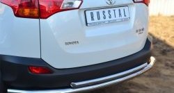 16 999 р. Защита заднего бампера (Ø63 и 42 мм, нержавейка) SLITKOFF  Toyota RAV4  XA40 (2012-2015) 5 дв. дорестайлинг  с доставкой в г. Керчь. Увеличить фотографию 3
