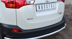 14 999 р. Одинарная защита заднего бампера из трубы диаметром 63 мм SLITKOFF  Toyota RAV4  XA40 (2012-2015) 5 дв. дорестайлинг  с доставкой в г. Керчь. Увеличить фотографию 3