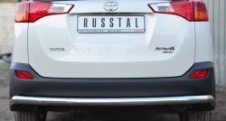 Одинарная защита заднего бампера из трубы диаметром 63 мм SLITKOFF Toyota RAV4  XA40 (2012-2015) 5 дв. дорестайлинг