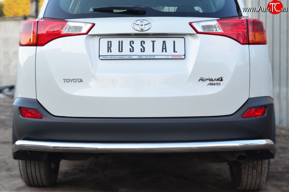 14 999 р. Одинарная защита заднего бампера из трубы диаметром 63 мм SLITKOFF  Toyota RAV4  XA40 (2012-2015) 5 дв. дорестайлинг  с доставкой в г. Керчь