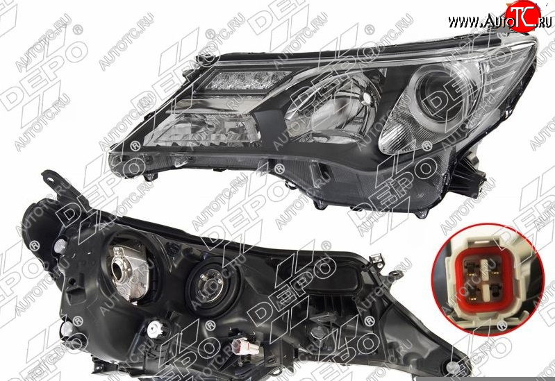 24 949 р. Левая фара (ксенон, LED, с электрокорректором, Евросвет) DEPO Toyota RAV4 XA40 5 дв. дорестайлинг (2012-2015)  с доставкой в г. Керчь