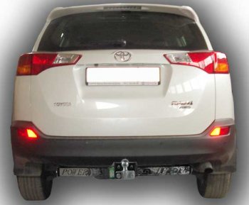Фаркоп Лидер Плюс (съемный шар тип F, с нержавеющей пластиной) Toyota RAV4  XA40 (2012-2019) 5 дв. дорестайлинг, 5 дв. рестайлинг