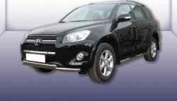 Двойная защита переднего бампера из труб диаметрами по 57 мм Slitkoff Toyota RAV4  XA30 (2009-2010) 5 дв. удлиненный 1-ый рестайлинг