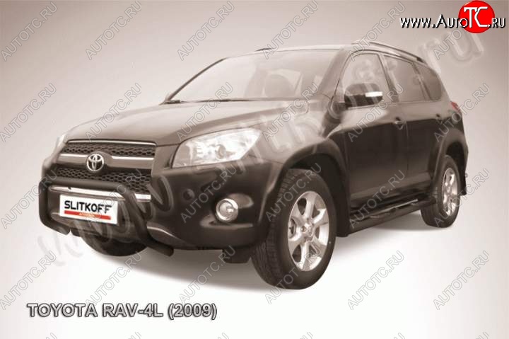 15 399 р. Кенгурятник d57 низкий  Toyota RAV4  XA30 (2009-2010) 5 дв. удлиненный 1-ый рестайлинг (Цвет: серебристый)  с доставкой в г. Керчь