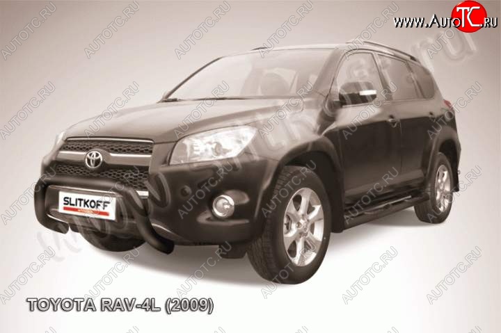20 999 р. Кенгурятник d76 низкий  Toyota RAV4  XA30 (2009-2010) 5 дв. удлиненный 1-ый рестайлинг (Цвет: серебристый)  с доставкой в г. Керчь
