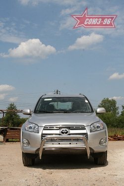 Защита переднего бампера Souz-96 (d60) Toyota RAV4 XA30 5 дв. удлиненный 1-ый рестайлинг (2009-2010)