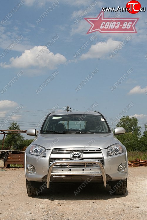11 249 р. Защита переднего бампера Souz-96 (d60) Toyota RAV4 XA30 5 дв. удлиненный 1-ый рестайлинг (2009-2010)  с доставкой в г. Керчь