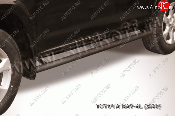 9 999 р. Защита порогов Slitkoff Toyota RAV4 XA30 5 дв. удлиненный 1-ый рестайлинг (2009-2010) (Цвет: серебристый)  с доставкой в г. Керчь