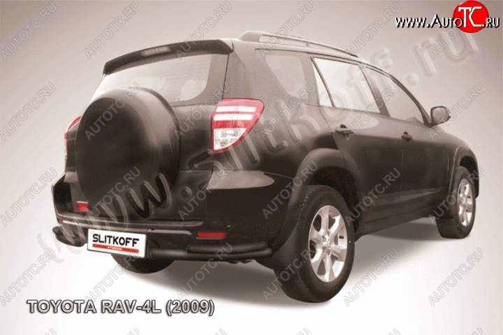 6 449 р. Уголки d57+d42 двойные  Toyota RAV4  XA30 (2009-2010) 5 дв. удлиненный 1-ый рестайлинг (Цвет: серебристый)  с доставкой в г. Керчь
