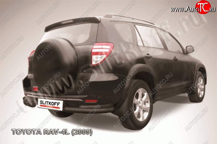 7 399 р. Уголки d76+d42 двойные Toyota RAV4 XA30 5 дв. удлиненный 1-ый рестайлинг (2009-2010) (Цвет: серебристый)  с доставкой в г. Керчь