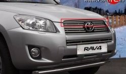 Декоративные вставки решетки радиатора Novline (верхние, двойные) Toyota RAV4 XA30 5 дв. удлиненный 2-ой рестайлинг (2010-2013)