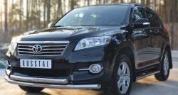 19 999 р. Защита переднего бампера (2 трубыØ76 и 42 мм, нержавейка) SLITKOFF  Toyota RAV4  XA30 (2010-2013) 5 дв. 2-ой рестайлинг  с доставкой в г. Керчь. Увеличить фотографию 4