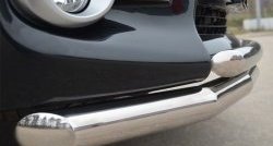 21 449 р. Защита переднего бампера (2 трубыØ76 и 63 мм, нержавейка) SLITKOFF  Toyota RAV4  XA30 (2010-2013) 5 дв. 2-ой рестайлинг  с доставкой в г. Керчь. Увеличить фотографию 3