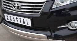 16 849 р. Защита переднего бампера (2 трубыØ75х42 мм, нержавейка) Russtal Toyota RAV4 XA30 5 дв. 2-ой рестайлинг (2010-2013)  с доставкой в г. Керчь. Увеличить фотографию 2