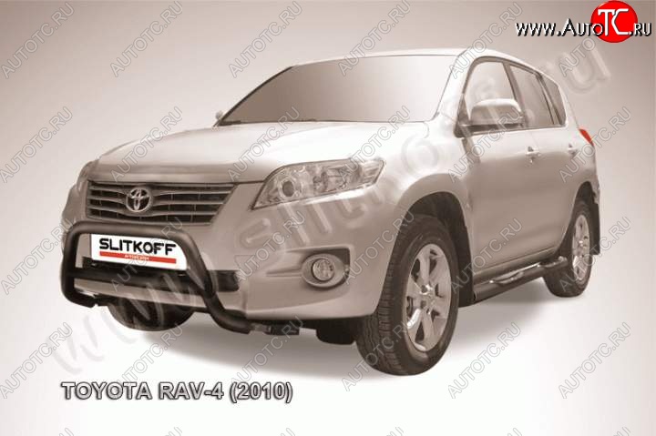 15 399 р. Кенгурятник d57 низкий  Toyota RAV4  XA30 (2010-2013) 5 дв. 2-ой рестайлинг, 5 дв. удлиненный 2-ой рестайлинг (Цвет: серебристый)  с доставкой в г. Керчь