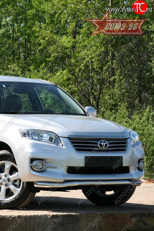 11 114 р. Защита переднего бампера одинарная Souz-96 (d60) Toyota RAV4 XA30 5 дв. 2-ой рестайлинг (2010-2013)  с доставкой в г. Керчь