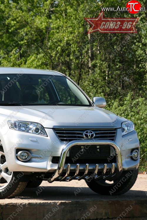 20 969 р. Защита переднего бампера Souz-96 (d76) Toyota RAV4 XA30 5 дв. удлиненный 2-ой рестайлинг (2010-2013)  с доставкой в г. Керчь