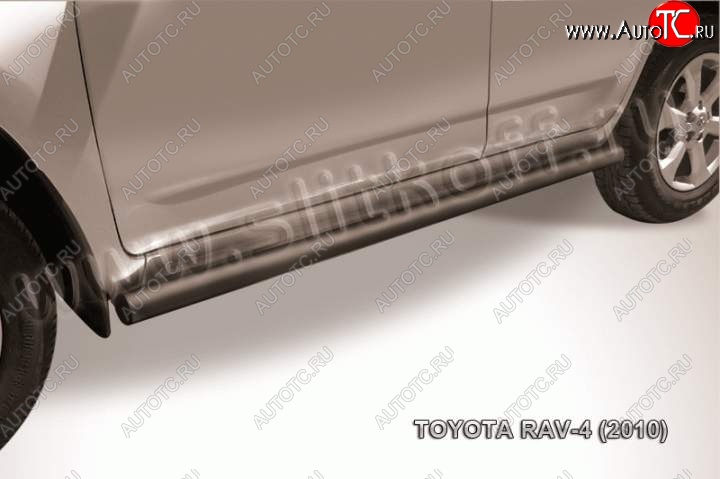 8 899 р. Защита порогов Slitkoff Toyota RAV4 XA30 5 дв. 2-ой рестайлинг (2010-2013) (Цвет: серебристый)  с доставкой в г. Керчь